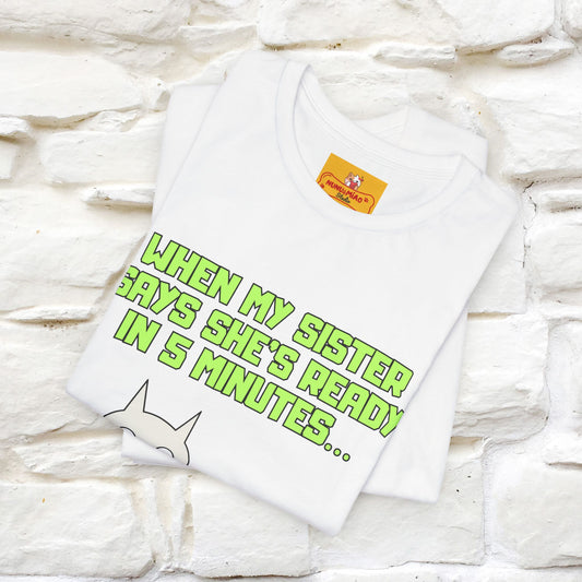 “When my sister says she’s ready in 5 minutes…” | Cat T-Shirt | Nunu&Miao Studio