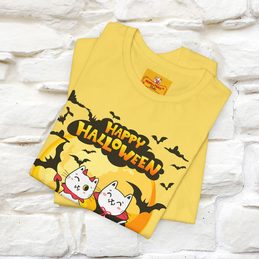 "Happy Halloween Cat Couple " Cat T-shirt |Nunu&Miao Studio - Nunu&Miao Studio