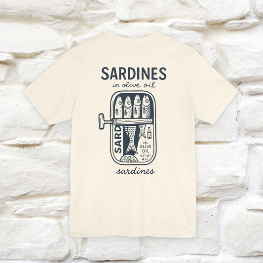 "Sardines In Olive Oil" Cute T-shirt | Front & Back Design|Nunu&Miao Studio - Nunu&Miao Studio