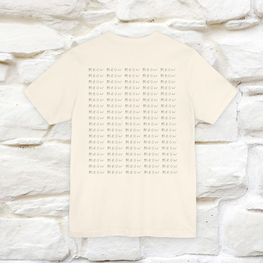 "Meow Meow Meow" Cat T-Shirt | Front & Back Design | Nunu&Miao Studio - Nunu&Miao Studio