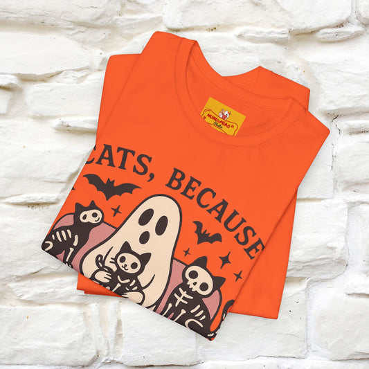 "Cat Because People Are Creepy" Halloween Cat T-shirt |Nunu&Miao Studio - Nunu&Miao Studio
