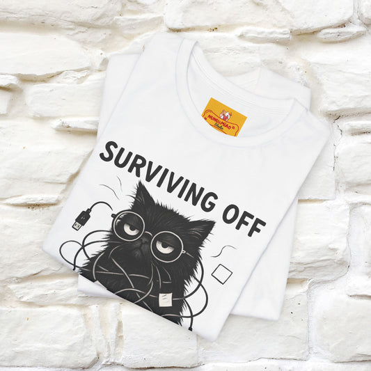 "Surviving Off...Vibes And Broken .. " |Cat T-Shirt | Nunu&Miao Studio - Nunu&Miao Studio
