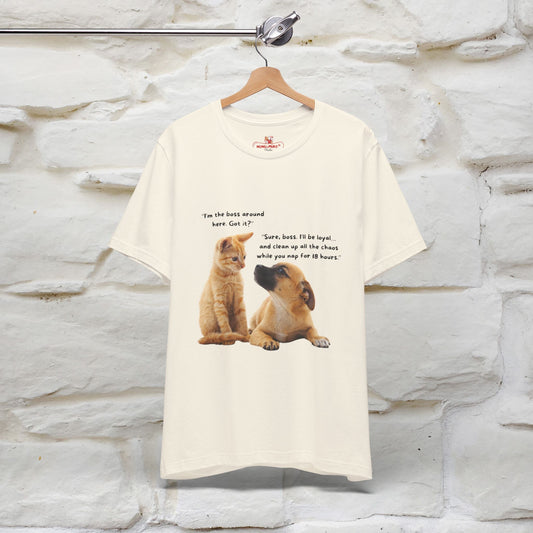 ''I am The Boss Here'' Funny Cat T-shirt for Men and Women 100% Cotton* - Nunu&Miao Studio