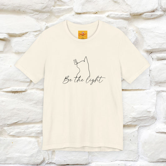 "Be The Light" Cat T-Shirt | Front & Back Design | Nunu&Miao Studio - Nunu&Miao Studio