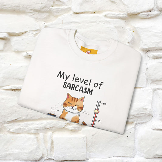 "My Level Of Sarcasm...'' |Cat Sweatshirt | Nunu&Miao Studio