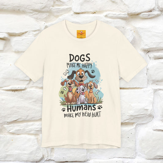 " Dogs Make Me Happy ..." T-shirt |Nunu&Miao Studio