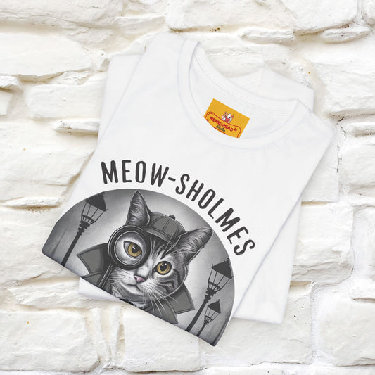 ''Meow-Sholmes: The Case of the Missing Kibble'' | Detective Cat Tee | Nunu&Miao Studio - Nunu&Miao Studio