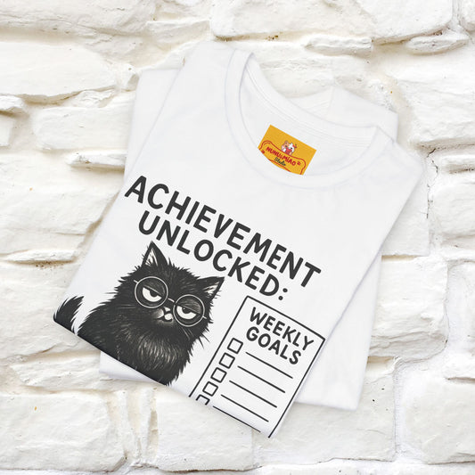 "Achievement Unlocked Bare Minimum." |Cat T-Shirt | Nunu&Miao Studio - Nunu&Miao Studio