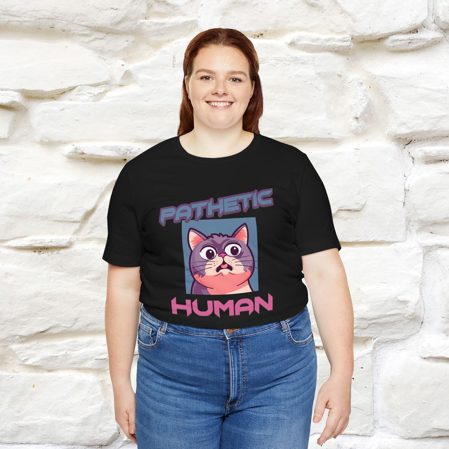 ''Pathetic Human'' | Funny Cat T-Shirt | Nunu&Miao Studio - Nunu&Miao Studio