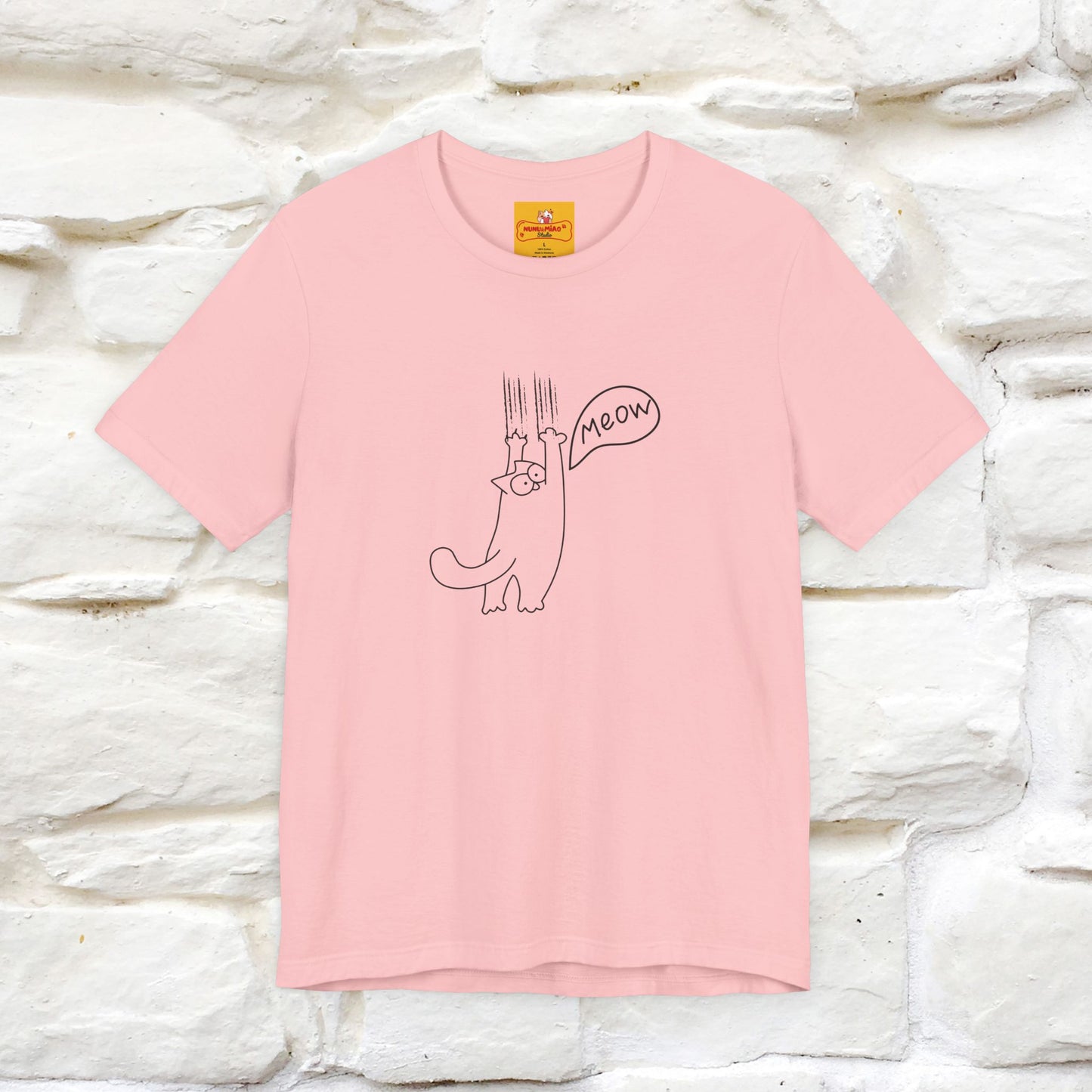 "Meow Meow Meow" Cat T-Shirt | Front & Back Design | Nunu&Miao Studio - Nunu&Miao Studio