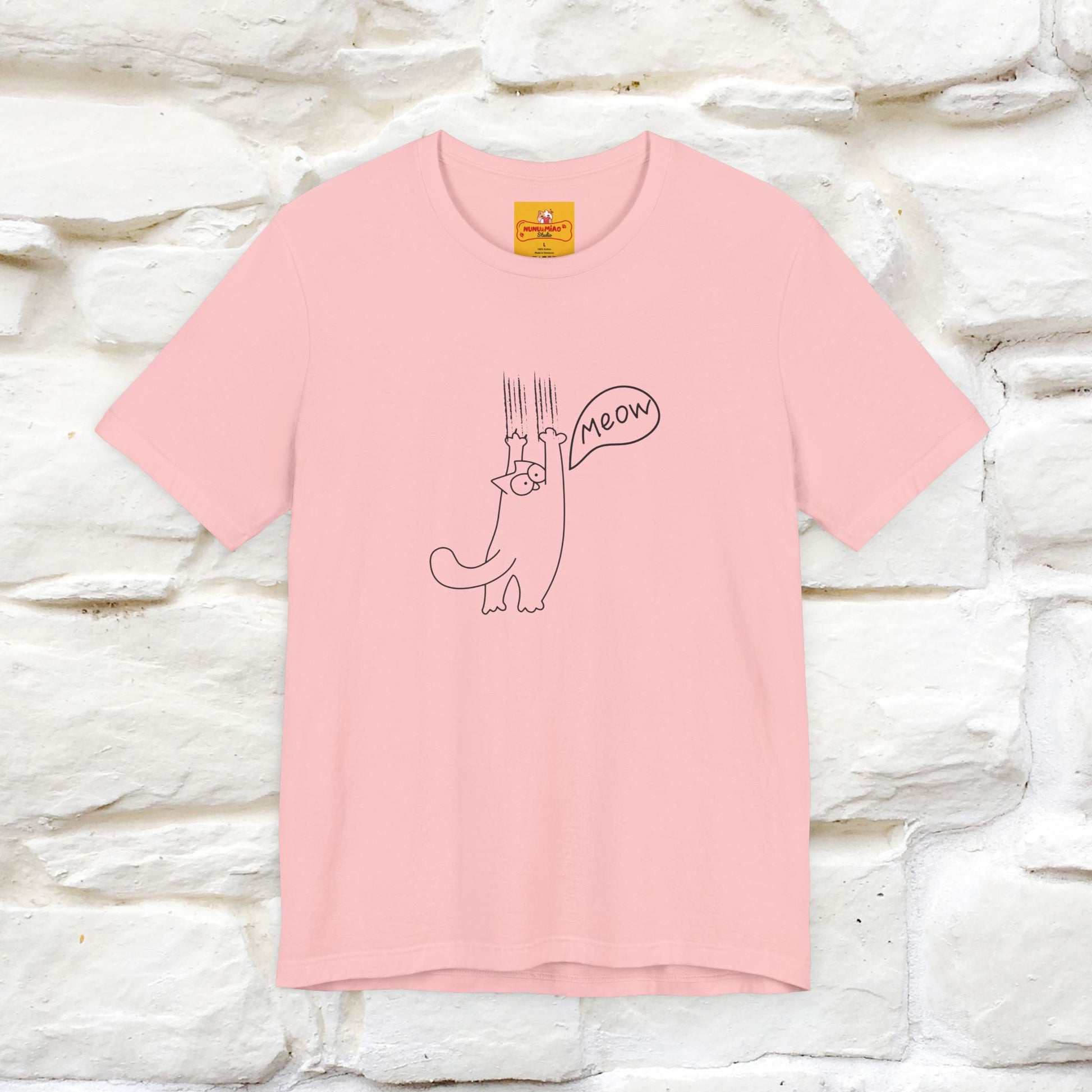 "Meow Meow Meow" Cat T-Shirt | Front & Back Design | Nunu&Miao Studio - Nunu&Miao Studio