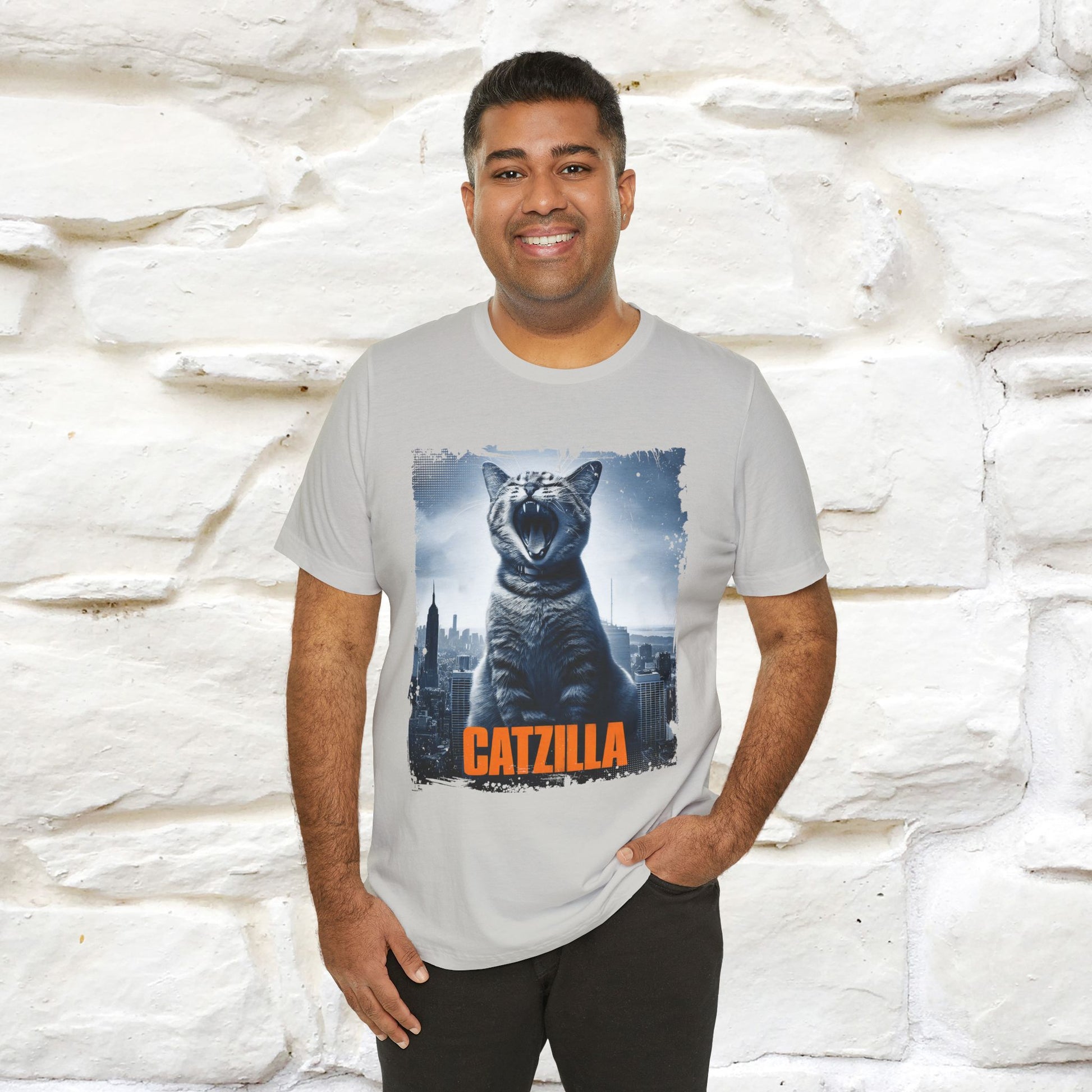 Catzilla T-Shirt | Fun Monster Cat Tee for Men & Women | 100% Cotton - Nunu&Miao Studio