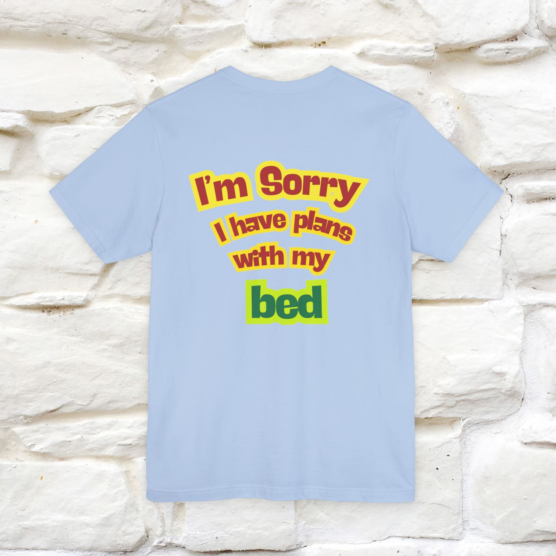 "I Am Sorry I Have Plans With My Bed" |  Cat T-Shirt | Front & Back Design | Nunu&Miao Studio - Nunu&Miao Studio