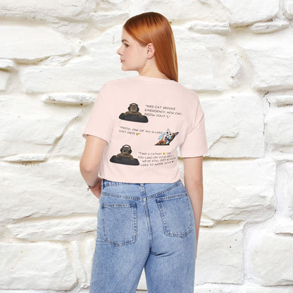 ''911 Emergency'' | Front & Back Design | Cat T-Shirt | Nunu&Miao Studio - Nunu&Miao Studio