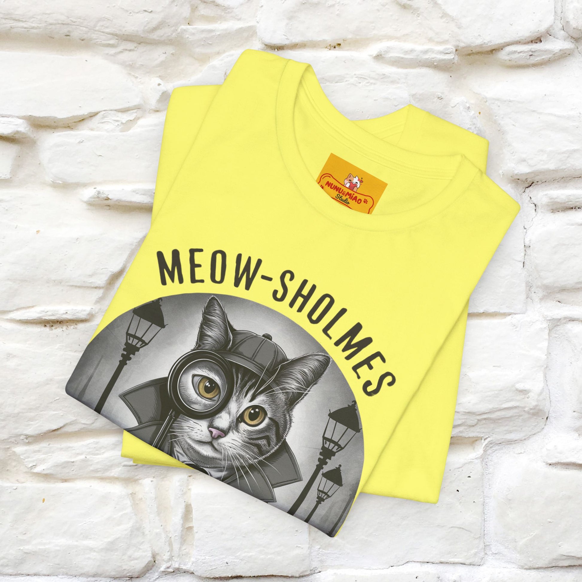 ''Meow-Sholmes: The Case of the Missing Kibble'' | Detective Cat Tee | Nunu&Miao Studio - Nunu&Miao Studio