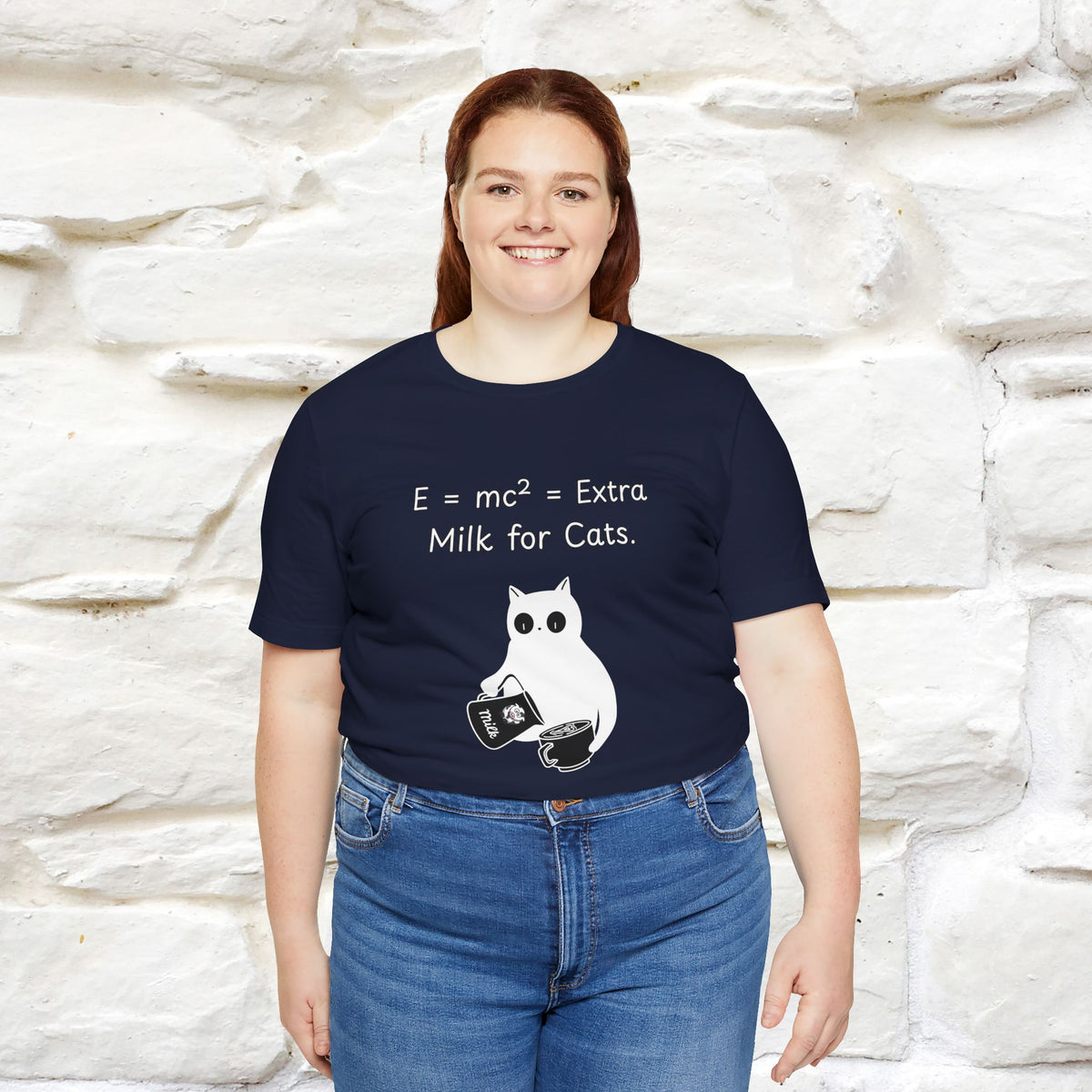 ''E = mc² = Extra Milk for Cats.''| Funny T-Shirt | Nunu&Miao Studio