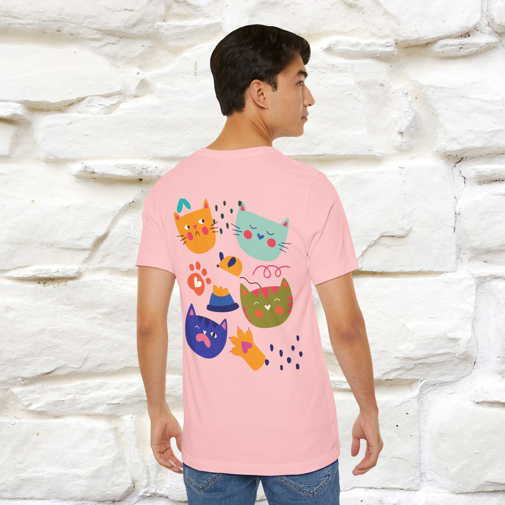 ''The Power Of Meow'' Cat T-Shirt Front and Back Design | Nunu&Miao Studio - Nunu&Miao Studio