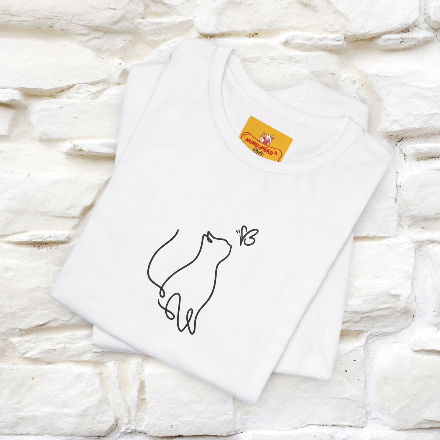 "Let Your Dreams Blossom'' Cat T-Shirt Front and Back Design | Nunu&Miao Studio - Nunu&Miao Studio