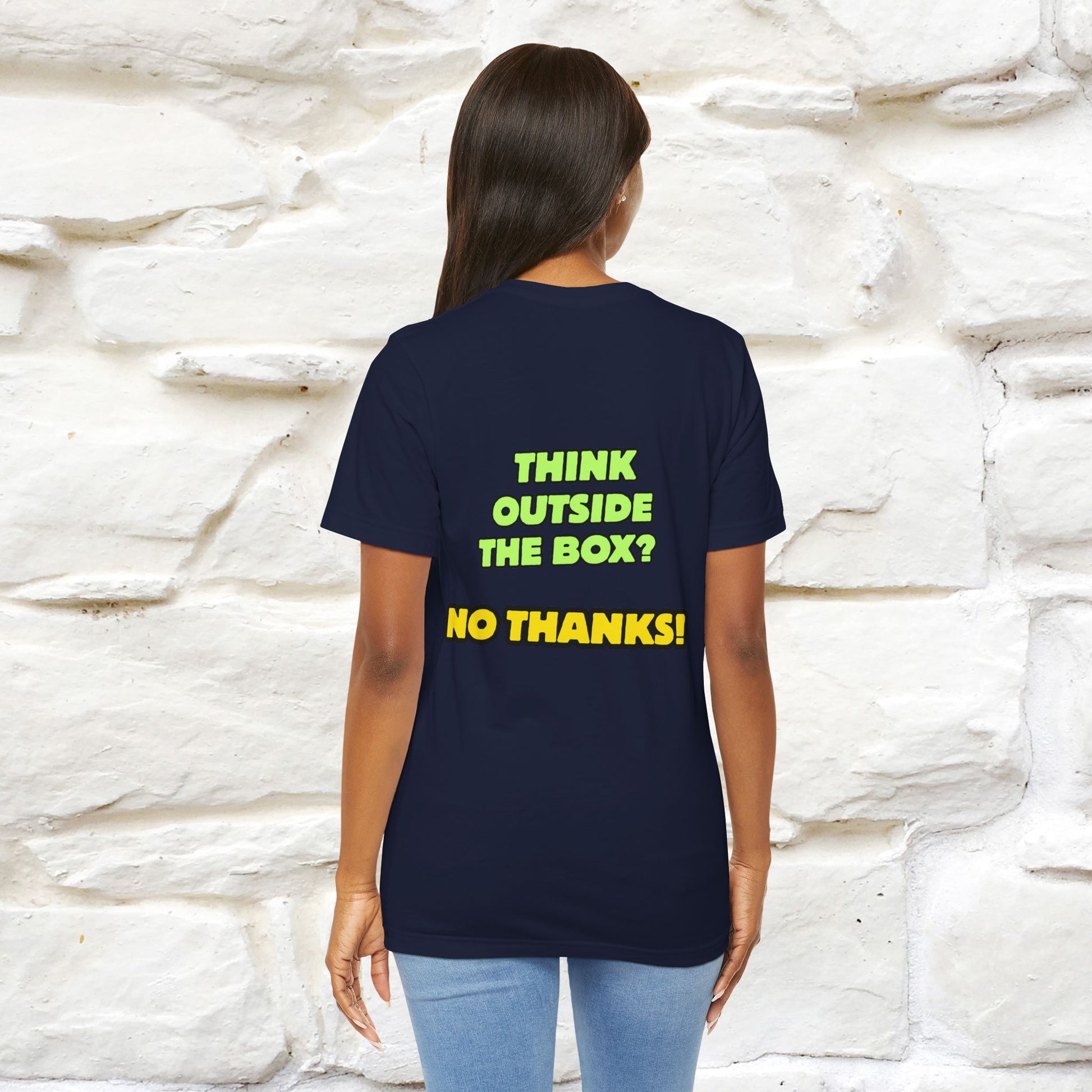 "Think outside the box? No thanks." Cat T-Shirt | Nunu&Miao Studio - Nunu&Miao Studio
