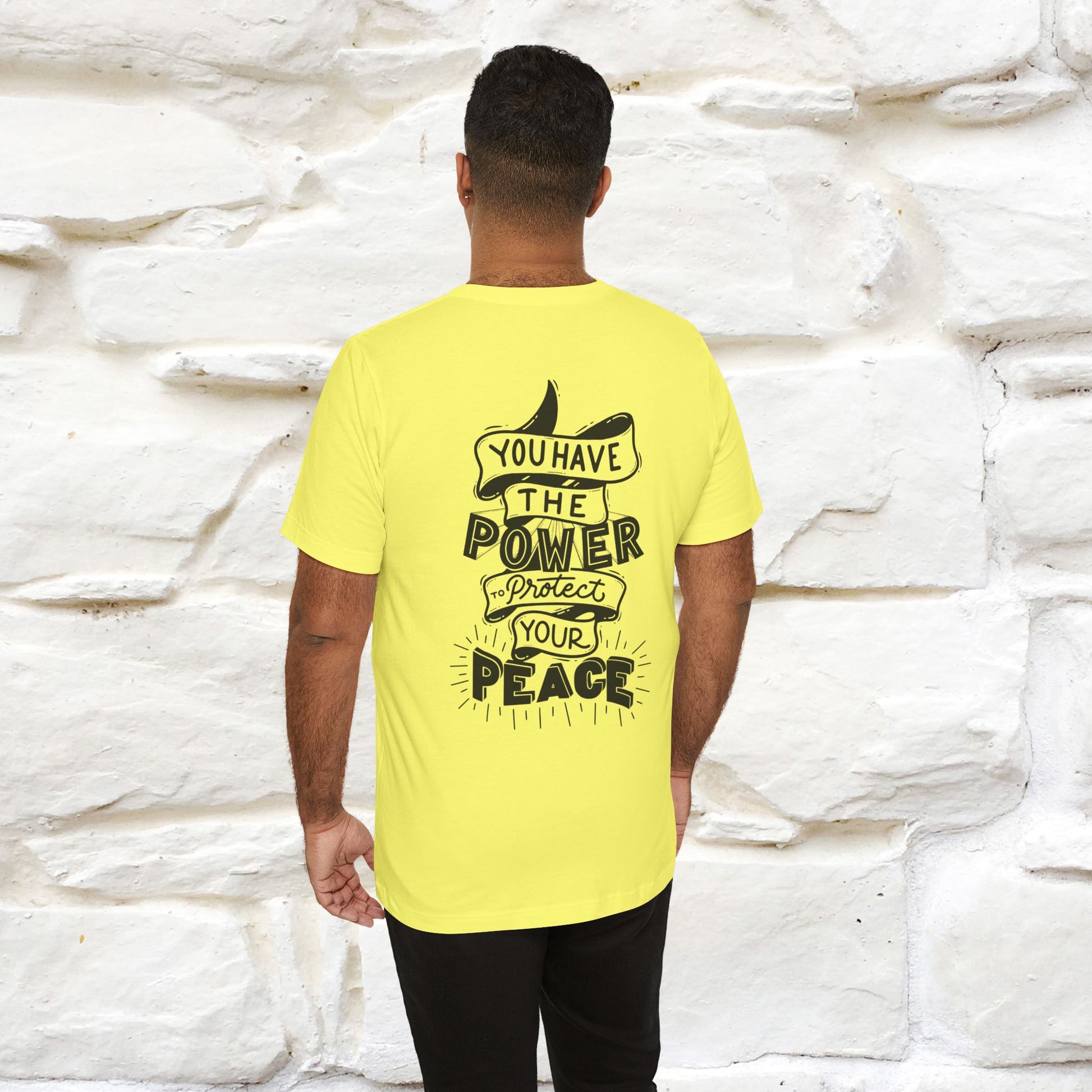 "You Have the Power to Protect Your Peace" Cat T-Shirt| Front & Back Design | Nunu&Miao Studio - Nunu&Miao Studio