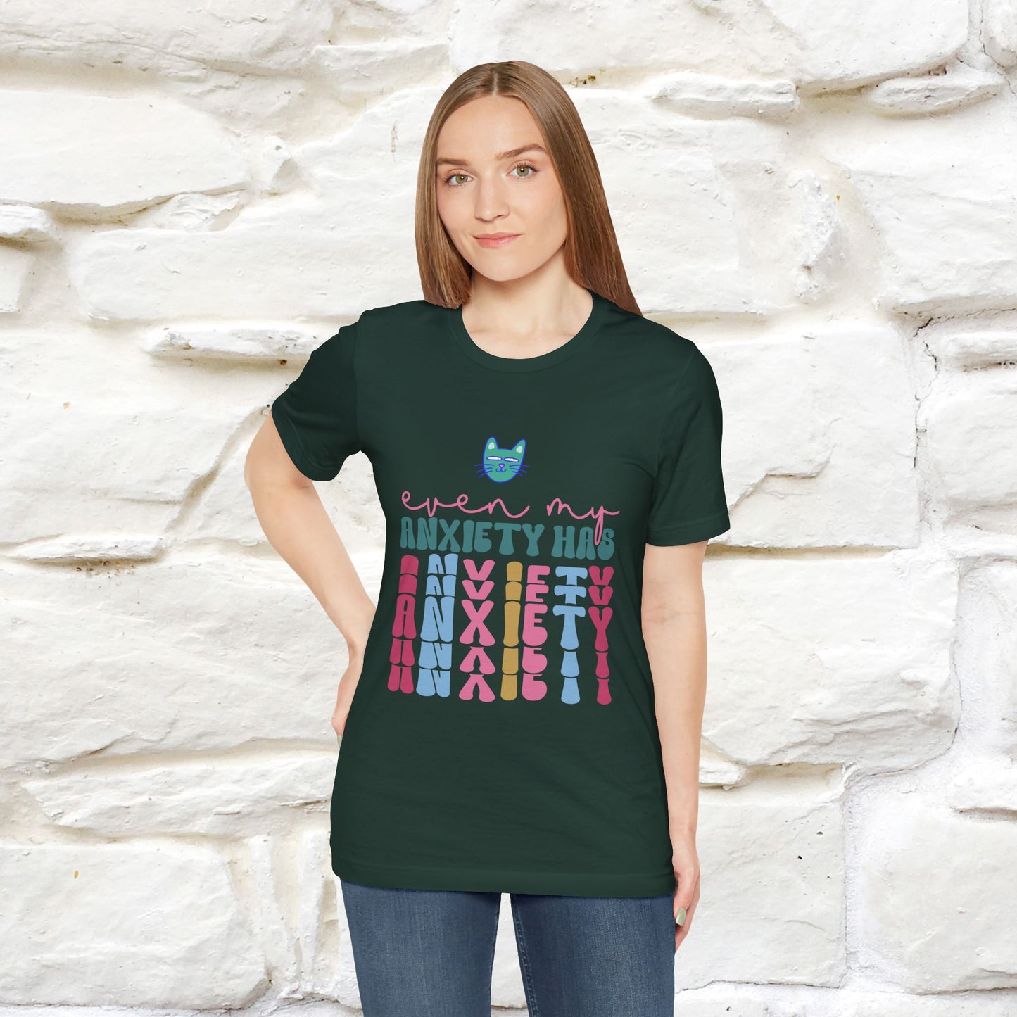 "Even My Anxiety Has Anxiety" T-shirt for Men & Women | 100% Cotton* - Nunu&Miao Studio