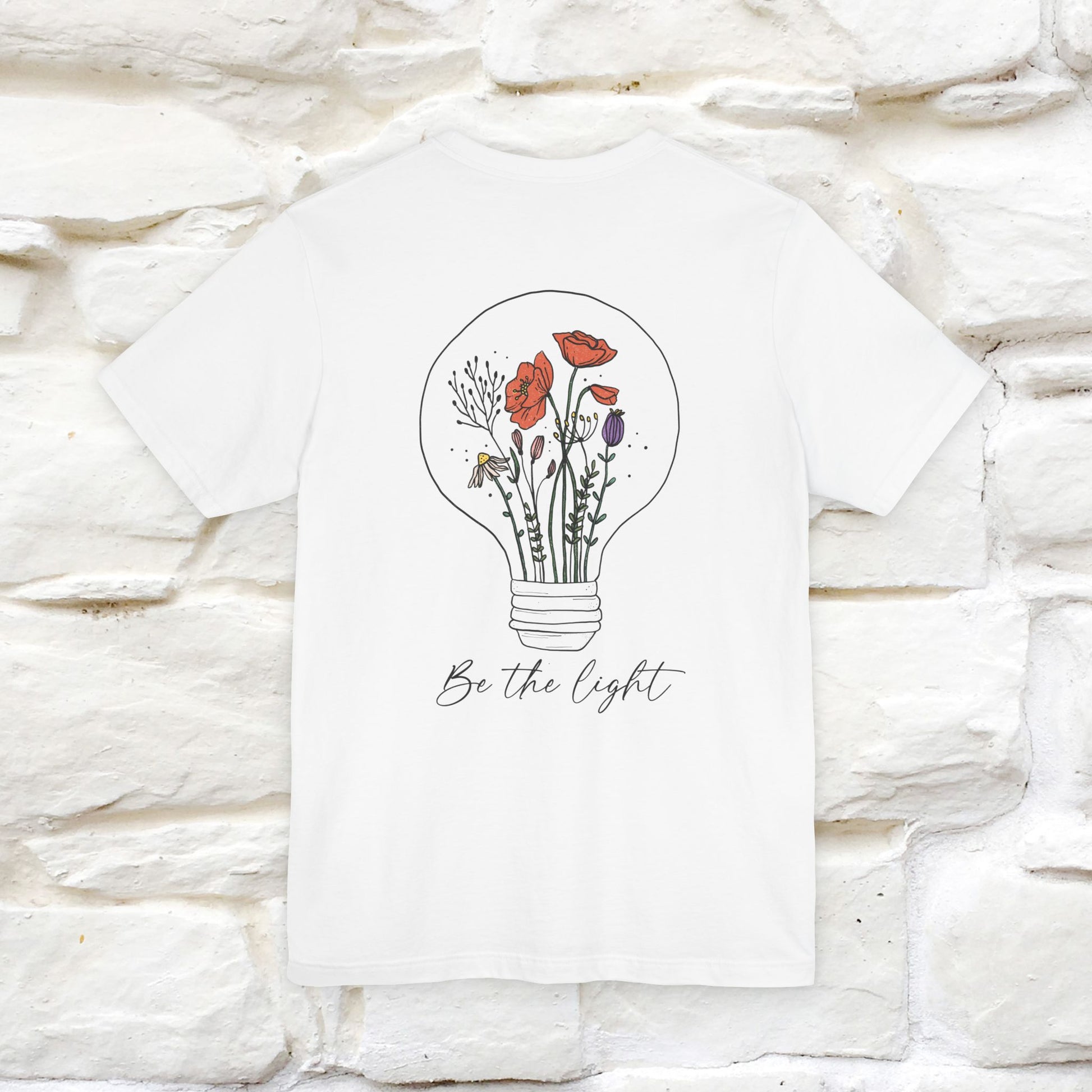 "Be The Light" Cat T-Shirt | Front & Back Design | Nunu&Miao Studio - Nunu&Miao Studio