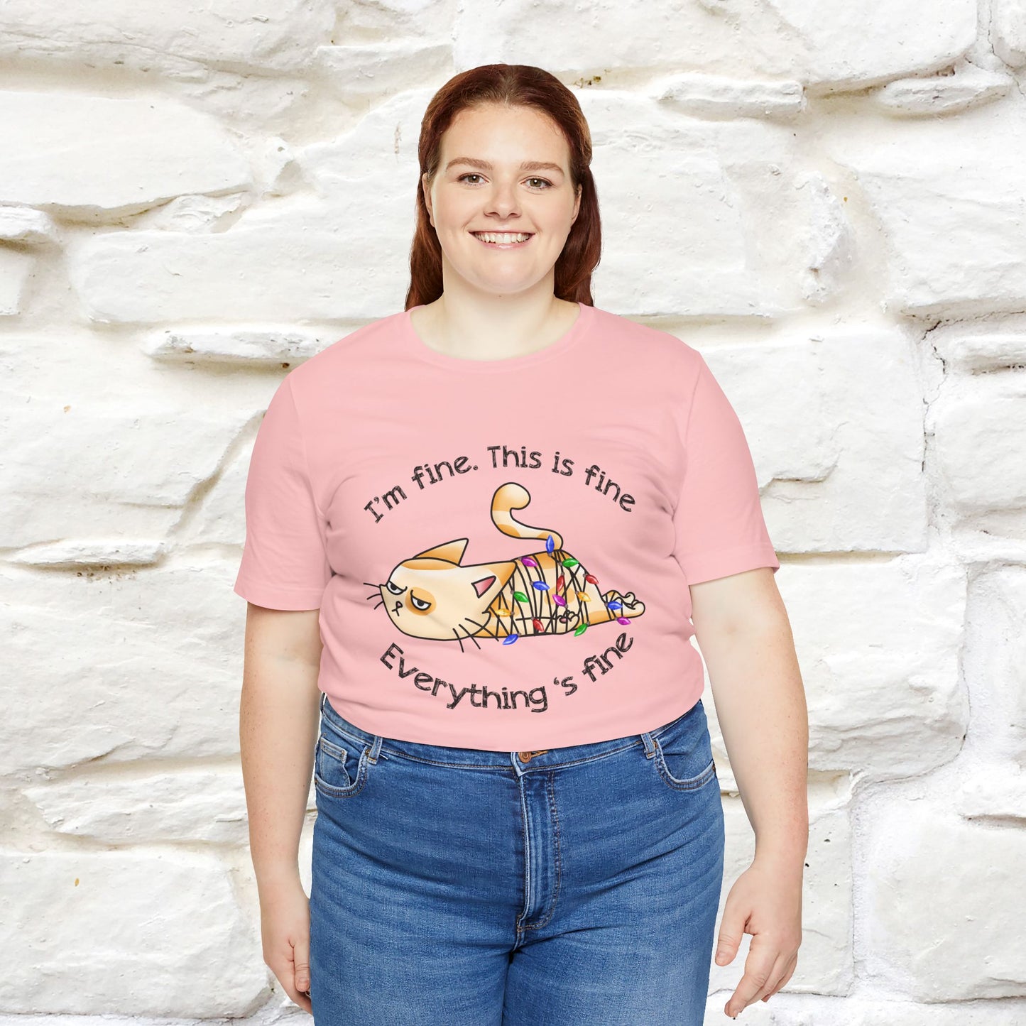 "This Is Fine" |Funny Cat T-Shirt | Nunu&Miao Studio
