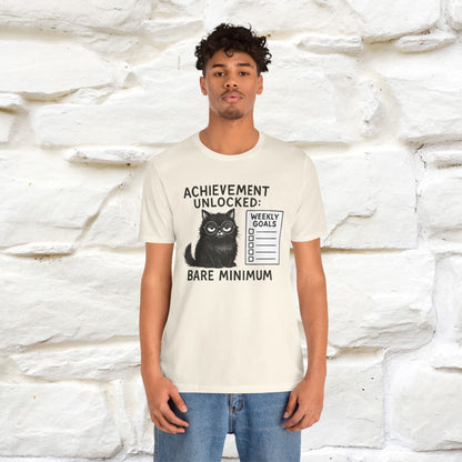 "Achievement Unlocked Bare Minimum." |Cat T-Shirt | Nunu&Miao Studio - Nunu&Miao Studio