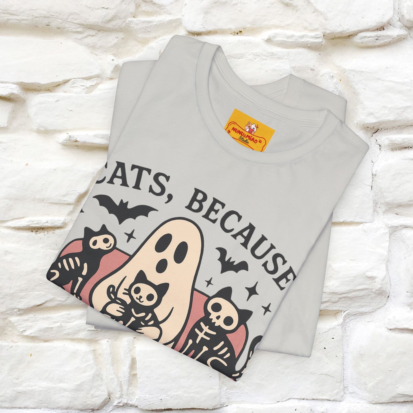 "Cat Because People Are Creepy" Halloween Cat T-shirt |Nunu&Miao Studio - Nunu&Miao Studio