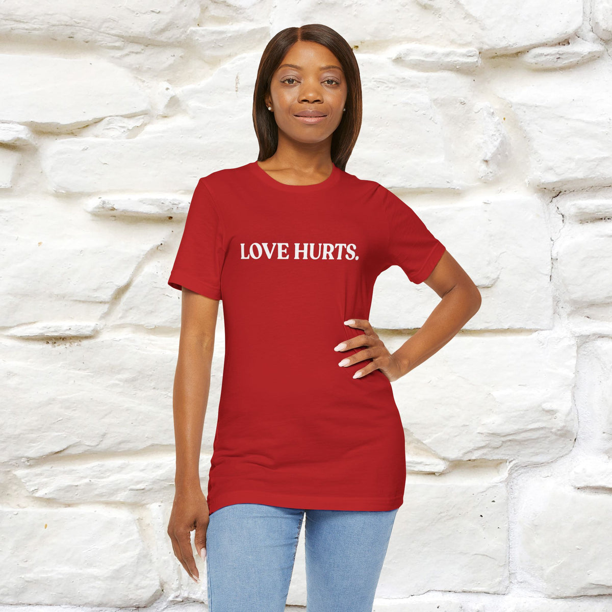 “Love Hurts"  Funny Cat T-Shirt | Front & Back Design | Nunu&Miao Studio