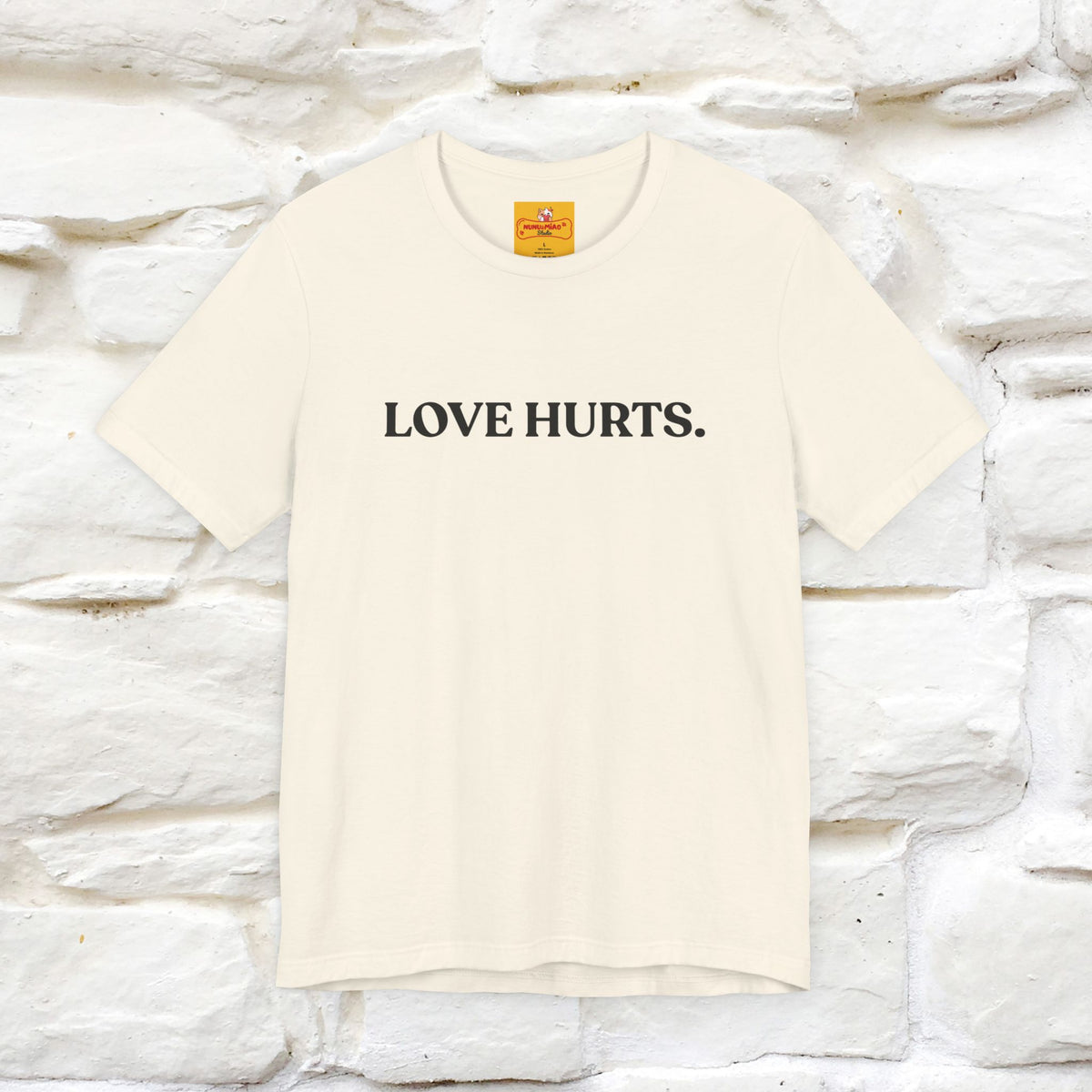 “Love Hurts"  Funny Cat T-Shirt | Front & Back Design | Nunu&Miao Studio
