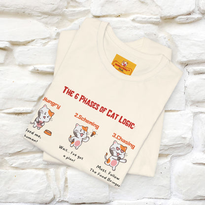 "The 6 Phases of Cat Logic" Hilarious Cat T-Shirt  | Nunu&Miao Studio - Nunu&Miao Studio