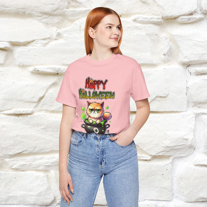 "Angry Cat Happy Halloween" Cat  T-shirt |Nunu&Miao Studio - Nunu&Miao Studio