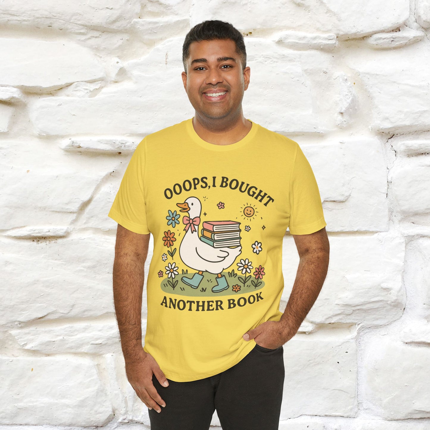 "Oooops I Bought Another Book" Funny Goose T-shirt |Nunu&Miao Studio - Nunu&Miao Studio