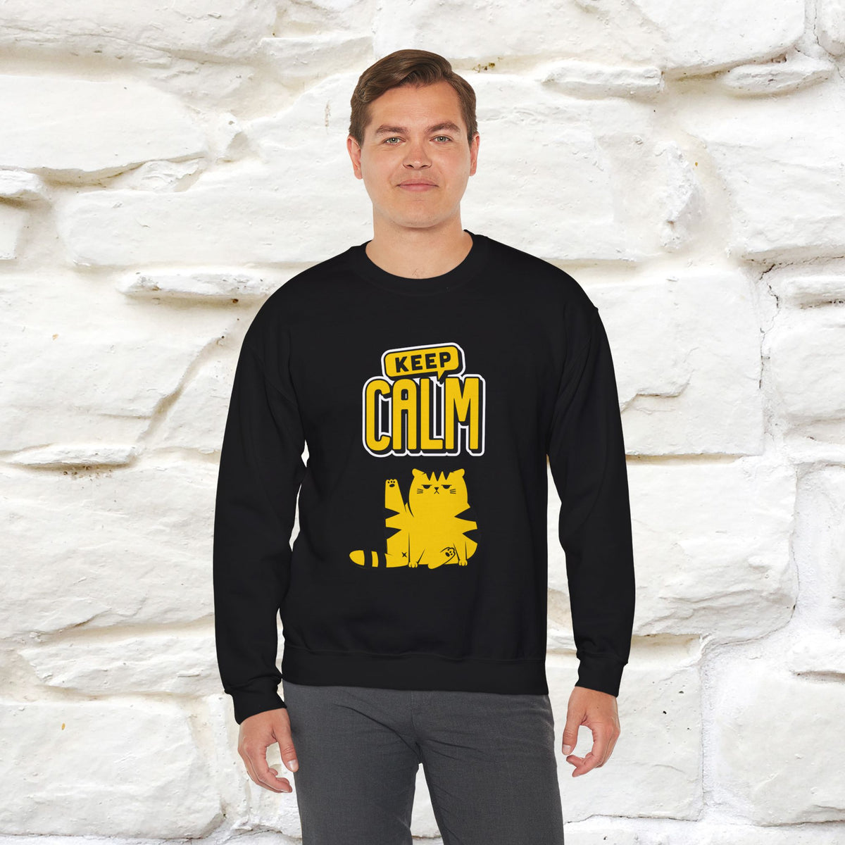 "Keep Calm'' |Cat Sweatshirt | Nunu&Miao Studio