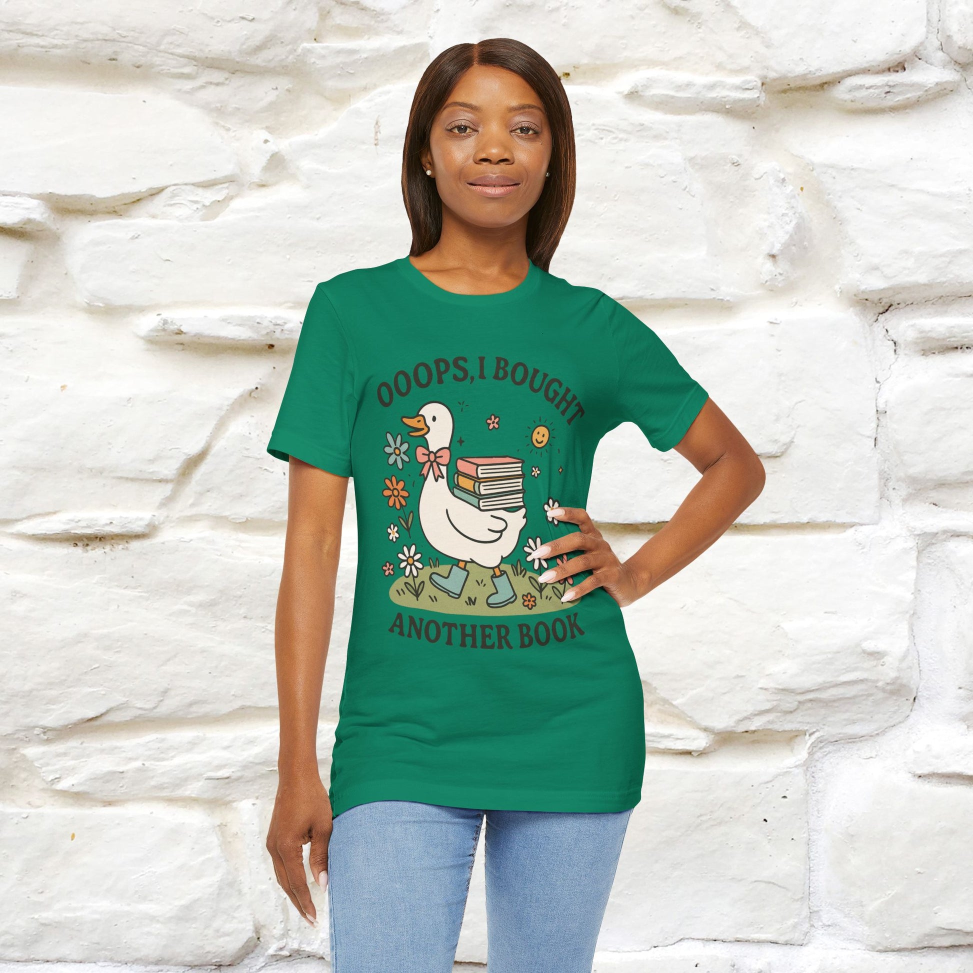 "Oooops I Bought Another Book" Funny Goose T-shirt |Nunu&Miao Studio - Nunu&Miao Studio