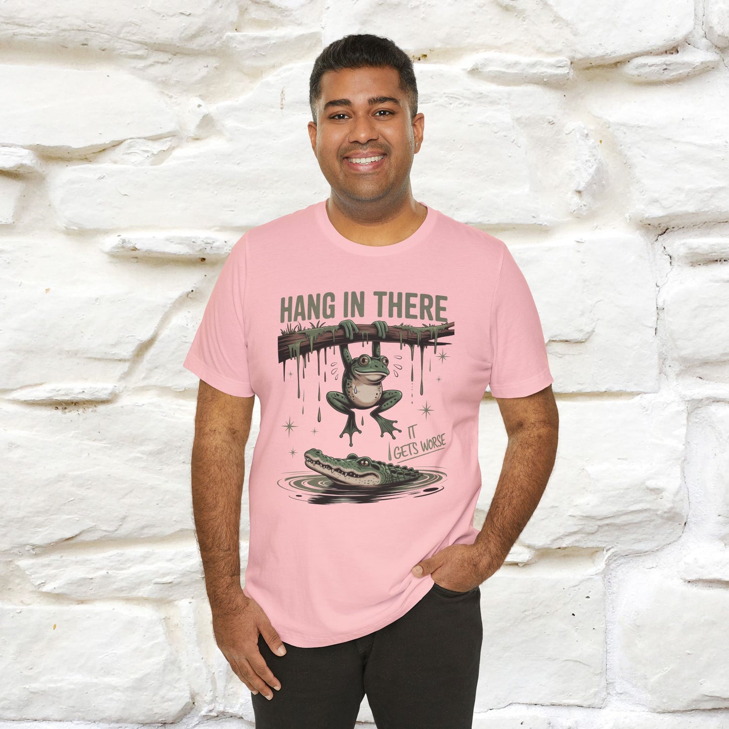 "Hang In There" Funny T-shirt |Nunu&Miao Studio - Nunu&Miao Studio