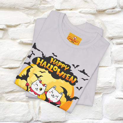 "Happy Halloween Cat Couple " Cat  T-shirt |Nunu&Miao Studio - Nunu&Miao Studio