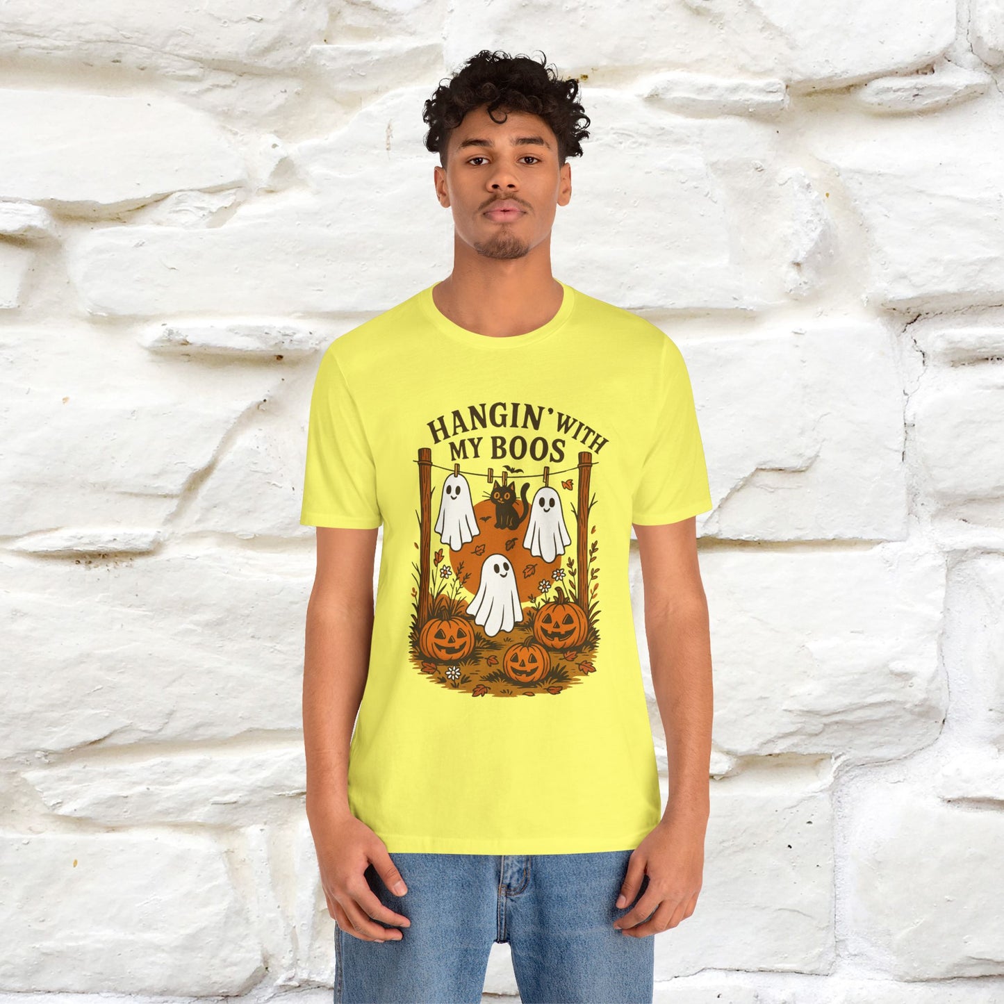 "Hanging With My Boos" Halloween Cat T-shirt |Nunu&Miao Studio - Nunu&Miao Studio