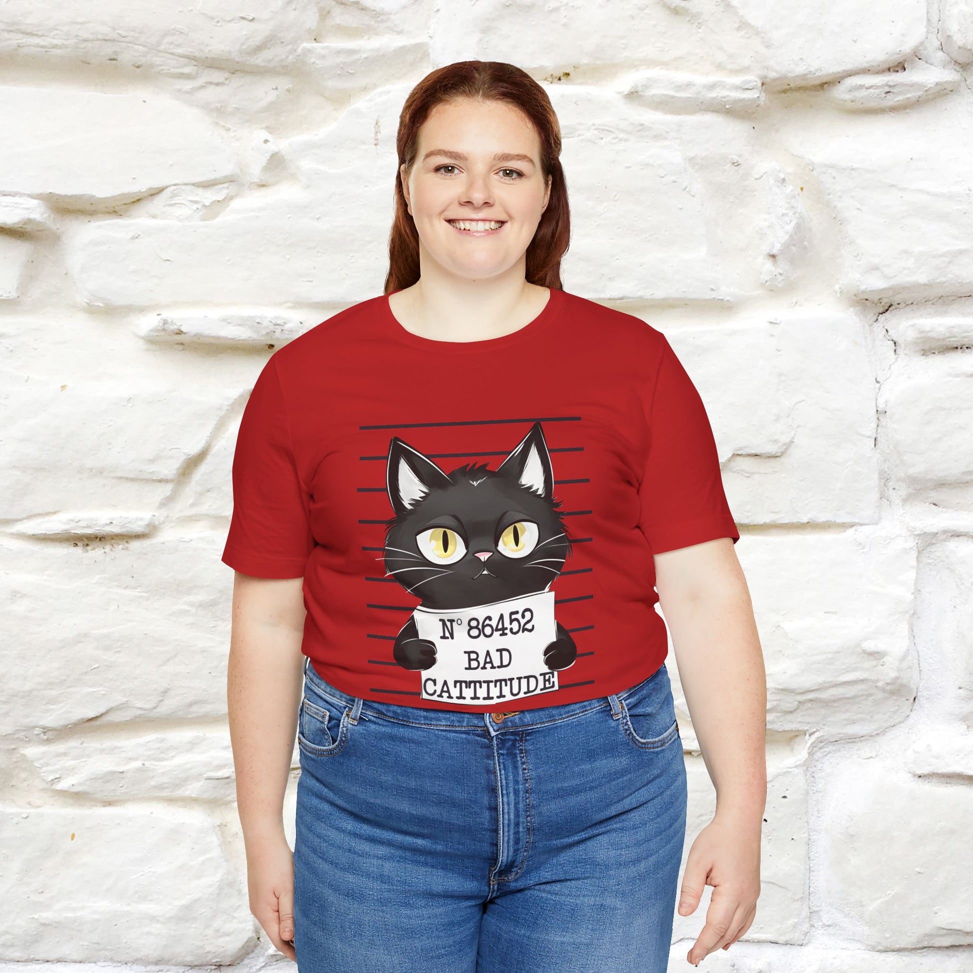 "Bad Cattitude" T-Shirt for Men & Women | 100% Cotton* - Nunu&Miao Studio