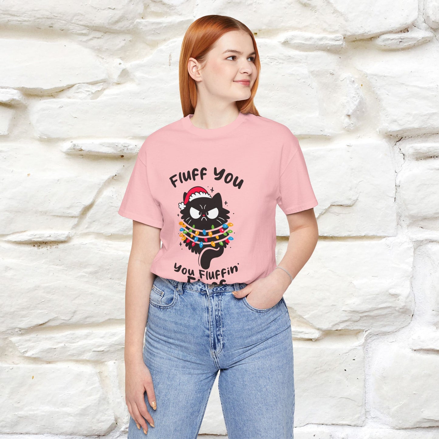 ''Fluff You, You Fluffin Fluff'' | Cattitude Cat Christmas Tee | Nunu&Miao Studio - Nunu&Miao Studio