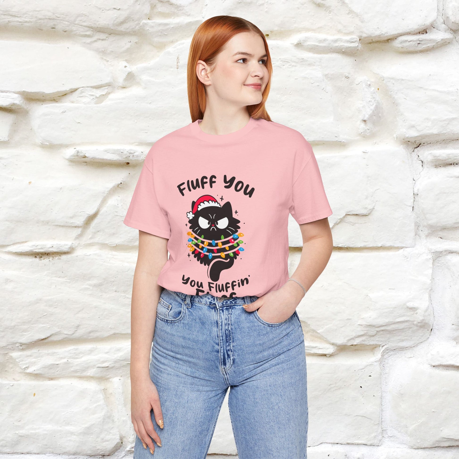 ''Fluff You, You Fluffin Fluff'' | Cattitude Cat Christmas Tee | Nunu&Miao Studio - Nunu&Miao Studio