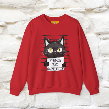''Bad Cattitude'' |Cat Sweatshirt | Nunu&Miao Studio