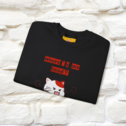 ''Where's My Food'' | Cute Cat Sweatshirt | Nunu&Miao Studio