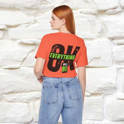 ''Everything Will Be Ok '' Cat T-Shirt Front and Back Design | Nunu&Miao Studio - Nunu&Miao Studio