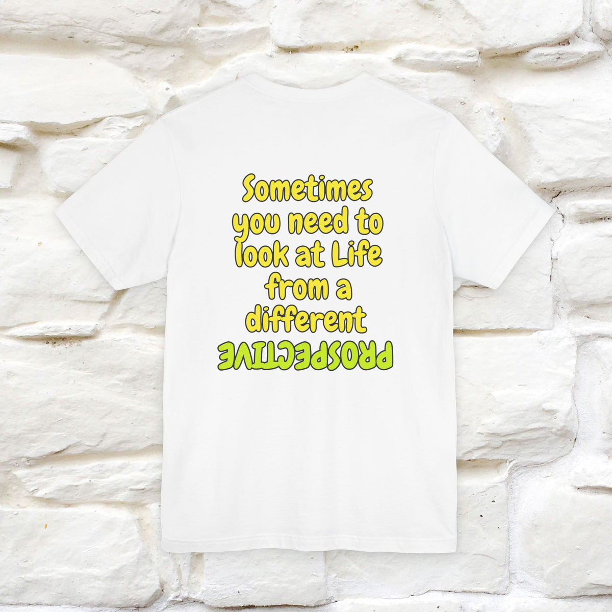 "Sometimes You Need to Look at Life from a Different Perspective" Cat T-Shirt | Front & Back Design | Nunu&Miao Studio
