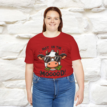 Not In The Moood – Funny Cow Pun T-Shirt | Nunu & Miao Studio - Nunu&Miao Studio