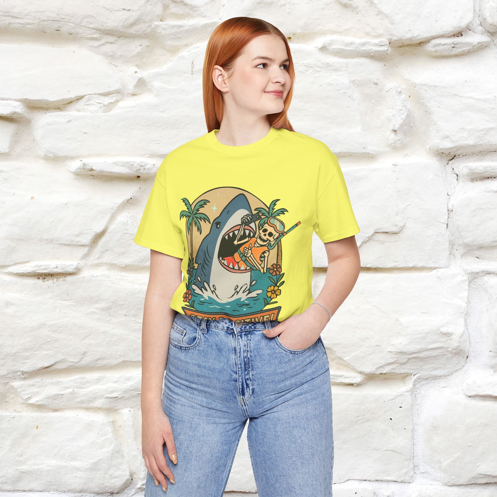 "Stay Positive" Funny T-shirt |Nunu&Miao Studio - Nunu&Miao Studio