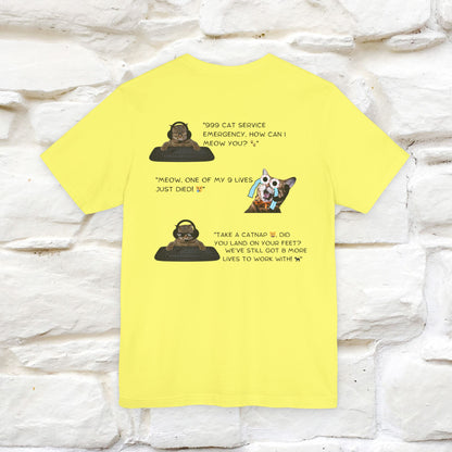 ''911 Emergency'' | Front & Back Design | Cat T-Shirt | Nunu&Miao Studio - Nunu&Miao Studio