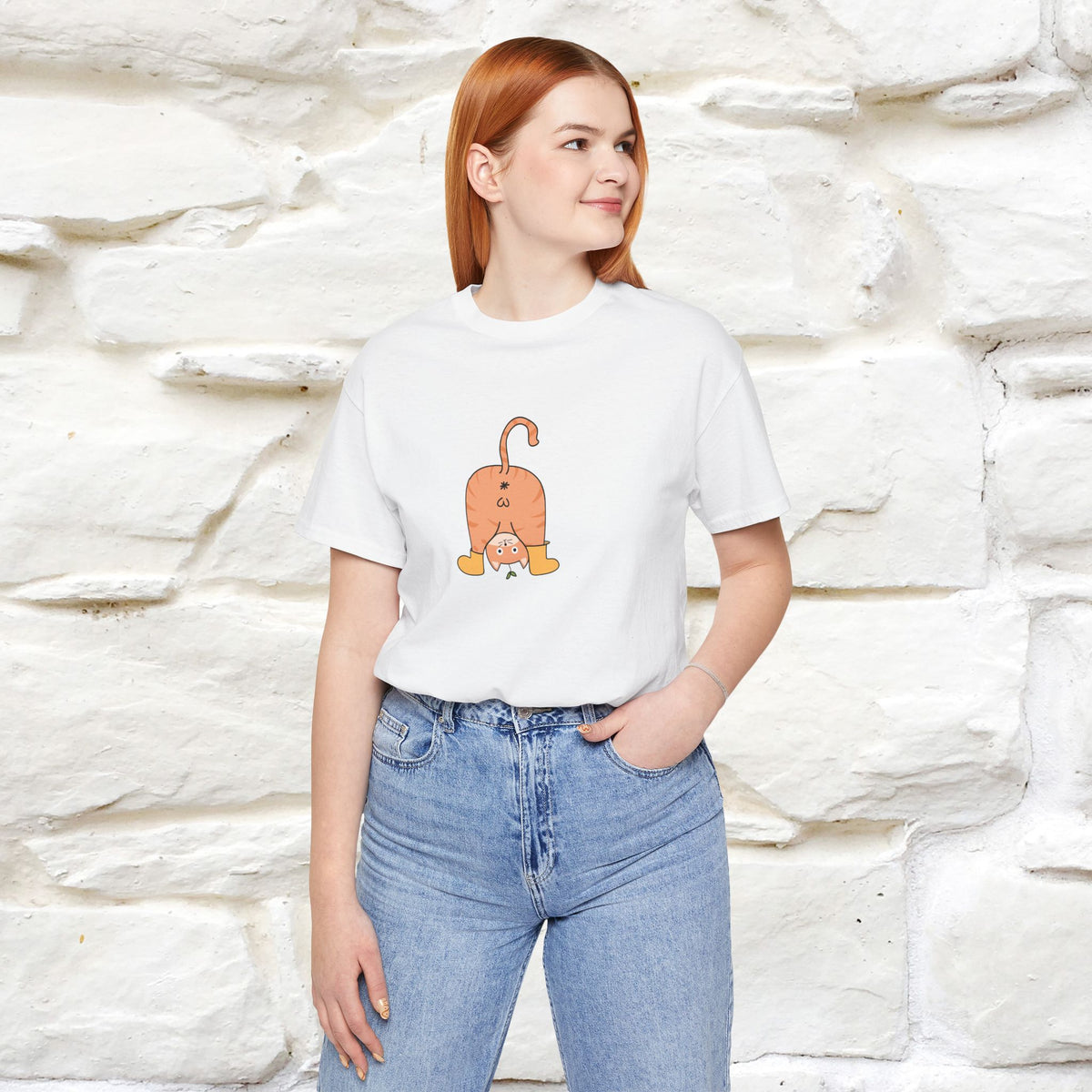 "Sometimes You Need to Look at Life from a Different Perspective" Cat T-Shirt | Front & Back Design | Nunu&Miao Studio